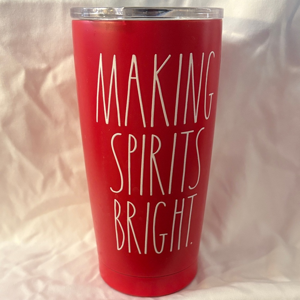 Rae Dunn Tumbler Making Spirits Bright